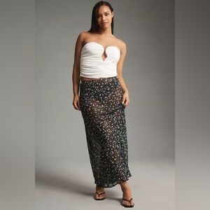 MBD Sheer Snake Skin Pattern Maxi Skirt
